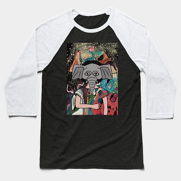 Enchanting FemaleMask NFT with AnimalEye Color and LightItem - Explore the World of Mystery Night Baseball T-Shirt by Hashed Art